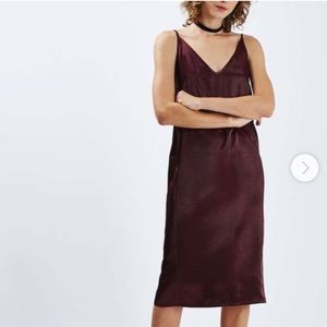 Topshop stain plum dress